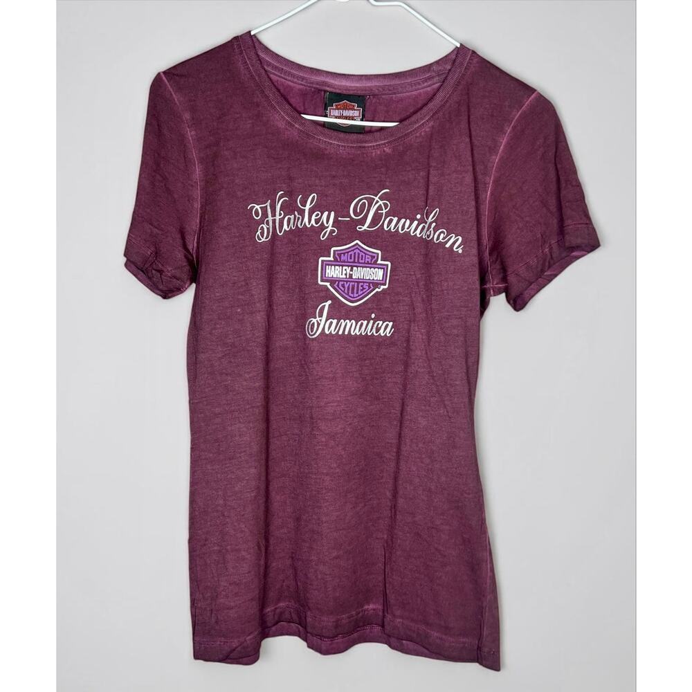 Harley Davidson Jamaica Graphic Tee Purple S Women’s NWOT